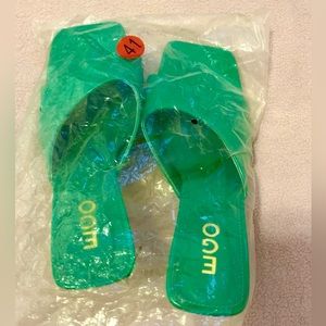 EGO Green slipper heels